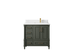 Aberdeen 36 in. W x 22 in. D Right Offset Sink Bathroom Vanity - photo 24