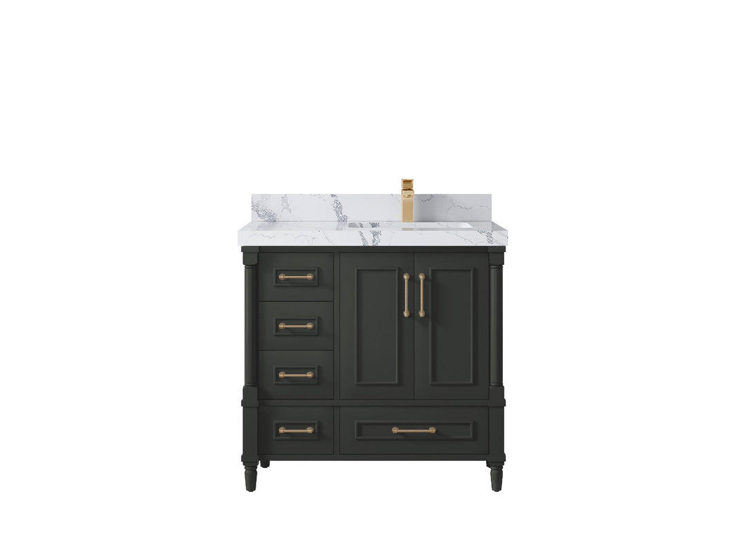 Aberdeen 36 in. W x 22 in. D Right Offset Sink Bathroom Vanity - Willow Bath and Vanity