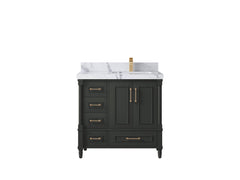Aberdeen 36 in. W x 22 in. D Right Offset Sink Bathroom Vanity - photo 16