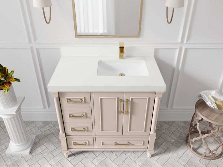 Aberdeen 36 in. W x 22 in. D Right Offset Sink Bathroom Vanity - photo 37