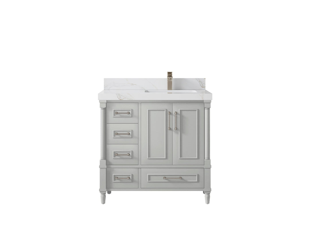 Aberdeen 36 in. W x 22 in. D Right Offset Sink Bathroom Vanity - Willow Bath and Vanity