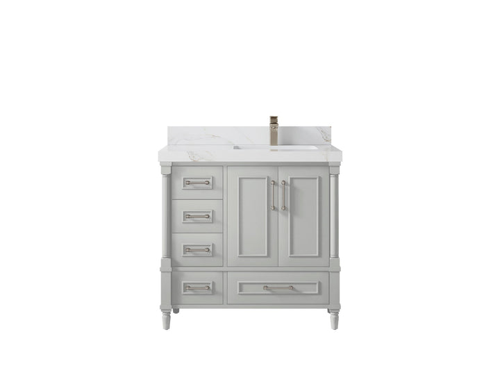 Aberdeen 36 in. W x 22 in. D Right Offset Sink Bathroom Vanity - photo 14