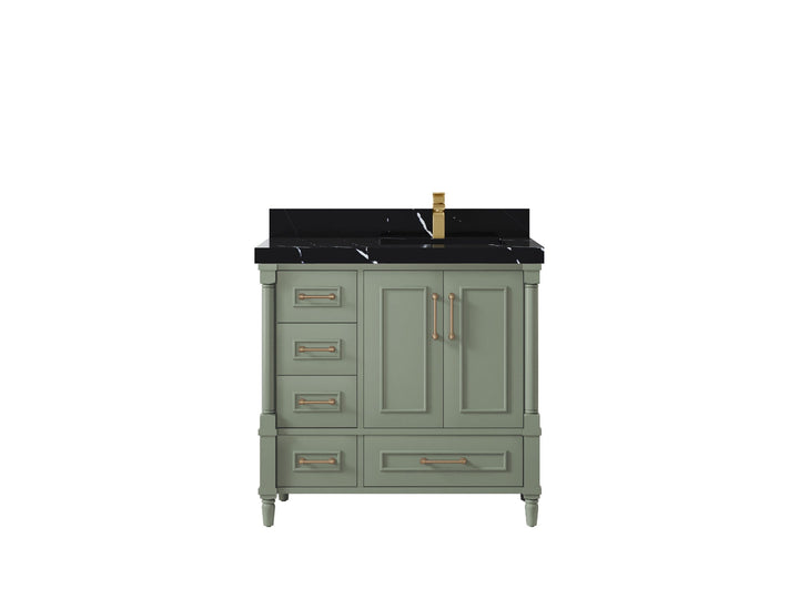 Aberdeen 36 in. W x 22 in. D Right Offset Sink Bathroom Vanity - photo 8