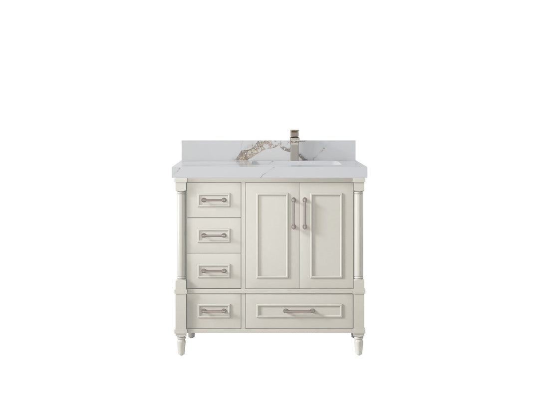 Aberdeen 36 in. W x 22 in. D Right Offset Sink Bathroom Vanity - Willow Bath and Vanity