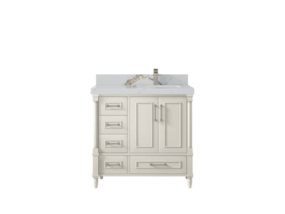 Aberdeen 36 in. W x 22 in. D Right Offset Sink Bathroom Vanity - Willow Bath and Vanity