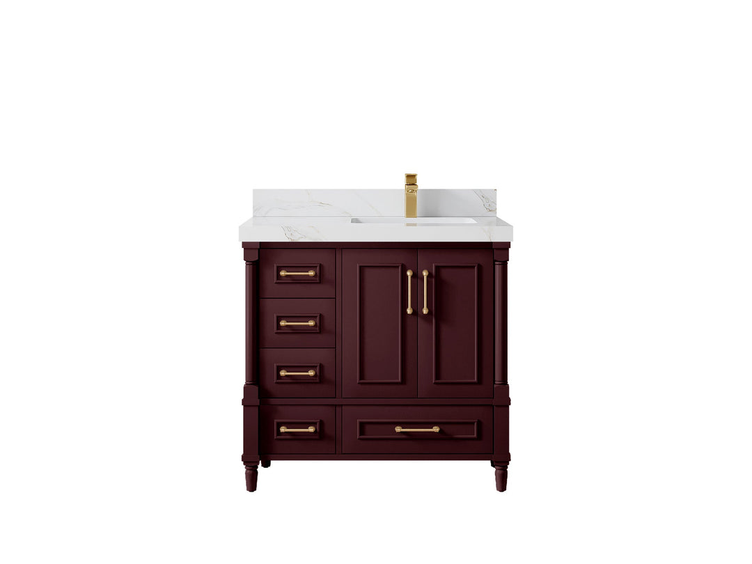 Aberdeen 36 in. W x 22 in. D Right Offset Sink Bathroom Vanity - Willow Bath and Vanity