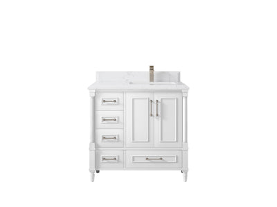 Aberdeen 36 in. W x 22 in. D Right Offset Sink Bathroom Vanity - Willow Bath and Vanity