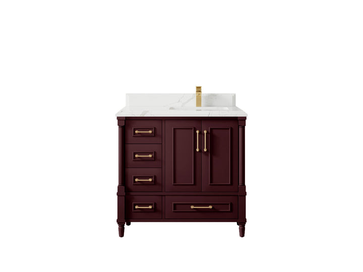 Aberdeen 36 in. W x 22 in. D Right Offset Sink Bathroom Vanity - photo 22