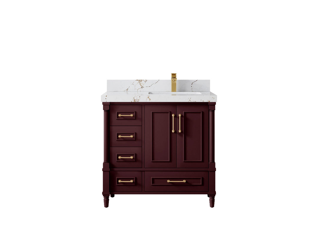 Aberdeen 36 in. W x 22 in. D Right Offset Sink Bathroom Vanity - Willow Bath and Vanity