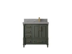 Aberdeen 36 in. W x 22 in. D Right Offset Sink Bathroom Vanity - photo 32