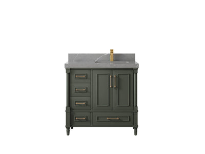 Aberdeen 36 in. W x 22 in. D Right Offset Sink Bathroom Vanity - Willow Bath and Vanity