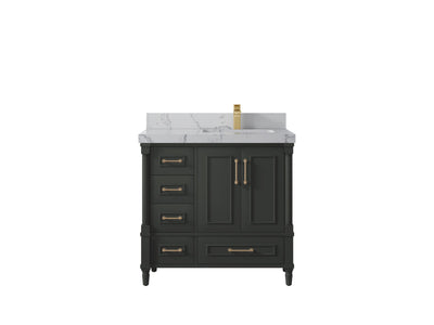 Aberdeen 36 in. W x 22 in. D Right Offset Sink Bathroom Vanity - Willow Bath and Vanity