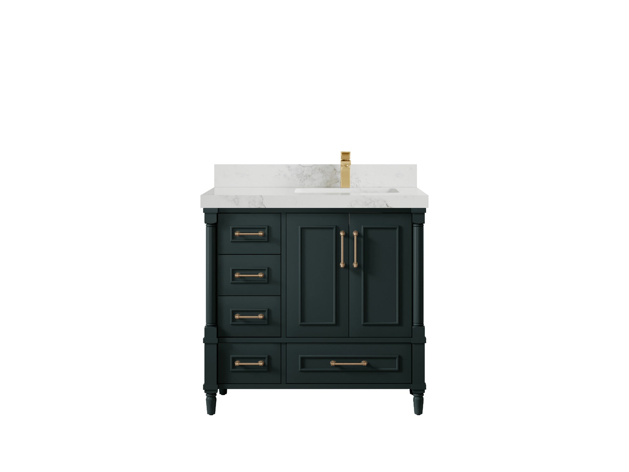 Aberdeen 36 in. W x 22 in. D Right Offset Sink Bathroom Vanity - Willow Bath and Vanity