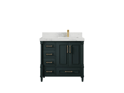 Aberdeen 36 in. W x 22 in. D Right Offset Sink Bathroom Vanity - Willow Bath and Vanity