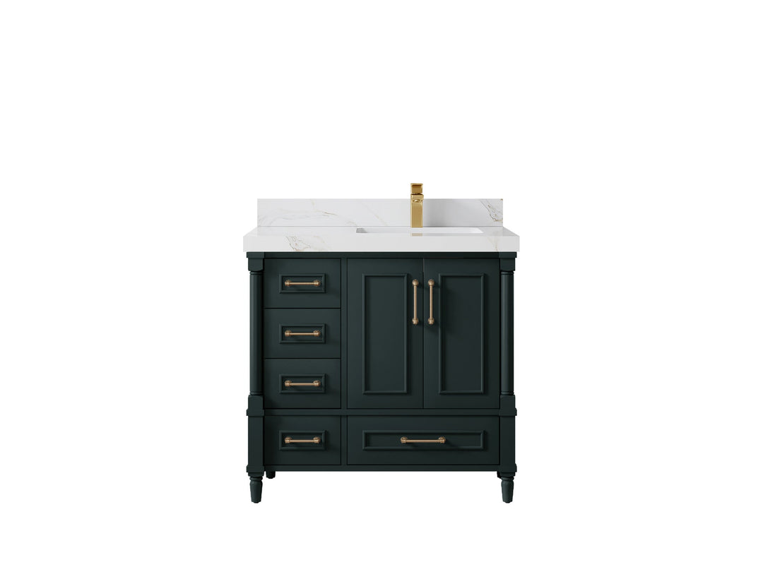 Aberdeen 36 in. W x 22 in. D Right Offset Sink Bathroom Vanity - Willow Bath and Vanity