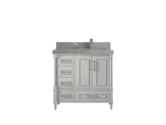 Aberdeen 36 in. W x 22 in. D Right Offset Sink Bathroom Vanity - photo 30