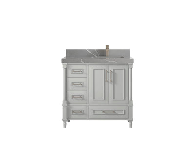 Aberdeen 36 in. W x 22 in. D Right Offset Sink Bathroom Vanity - Willow Bath and Vanity