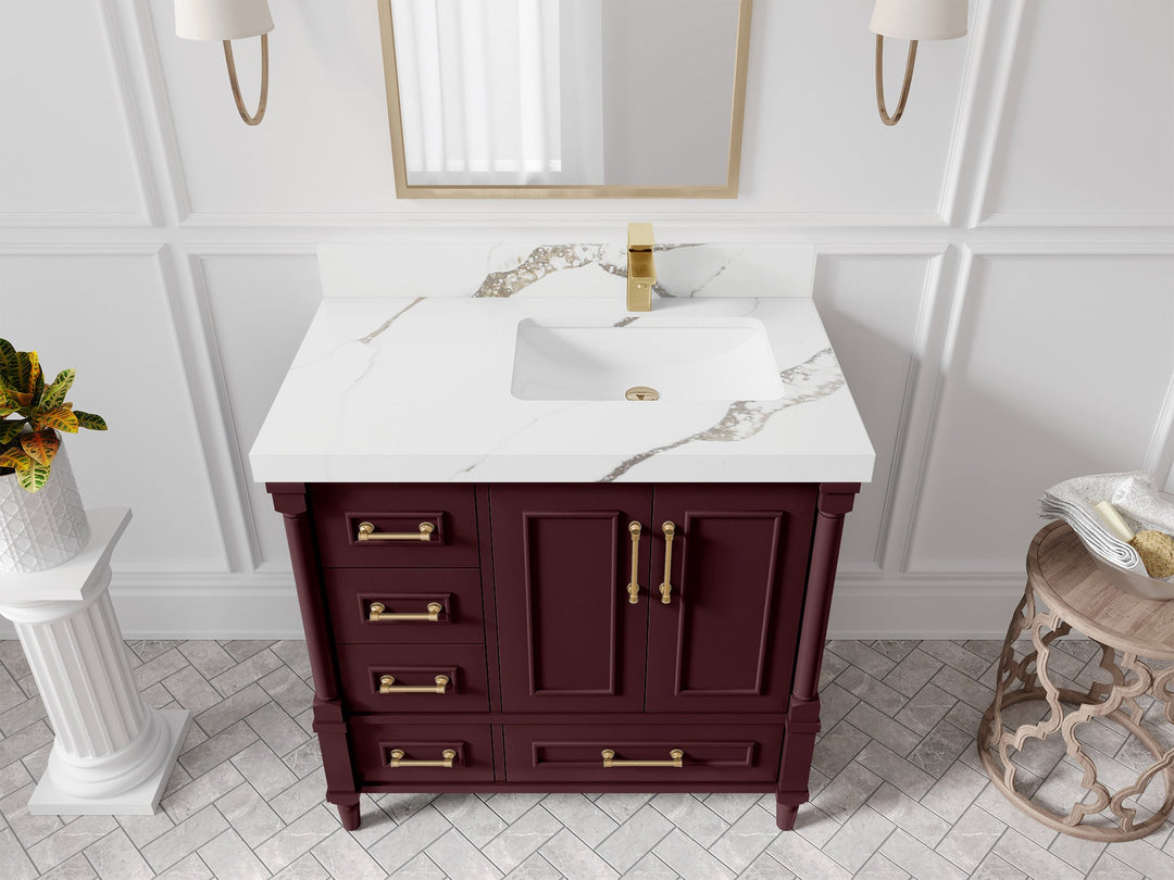 Aberdeen 36 in. W x 22 in. D Right Offset Sink Bathroom Vanity - Willow Bath and Vanity