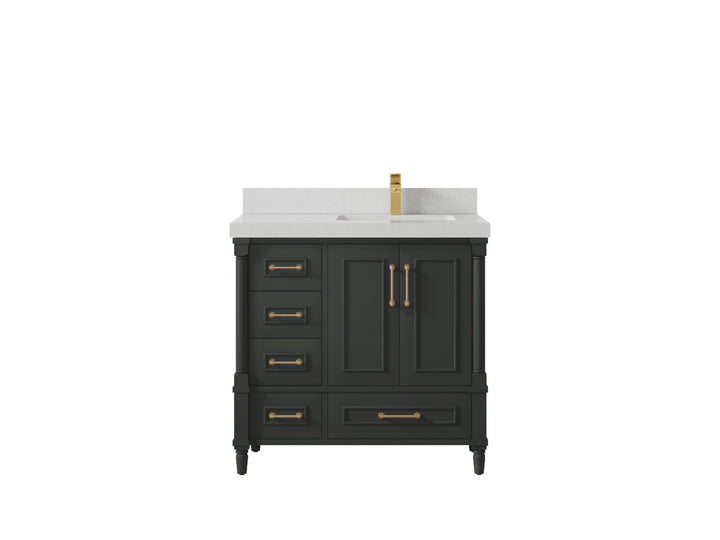 Aberdeen 36 in. W x 22 in. D Right Offset Sink Bathroom Vanity - photo 22