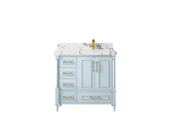 Aberdeen 36 in. W x 22 in. D Right Offset Sink Bathroom Vanity - photo 36