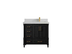 Aberdeen 36 in. W x 22 in. D Right Offset Sink Bathroom Vanity - photo 22