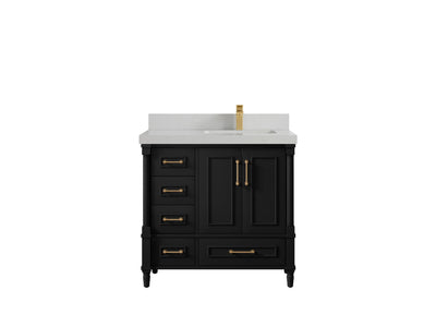Aberdeen 36 in. W x 22 in. D Right Offset Sink Bathroom Vanity - Willow Bath and Vanity