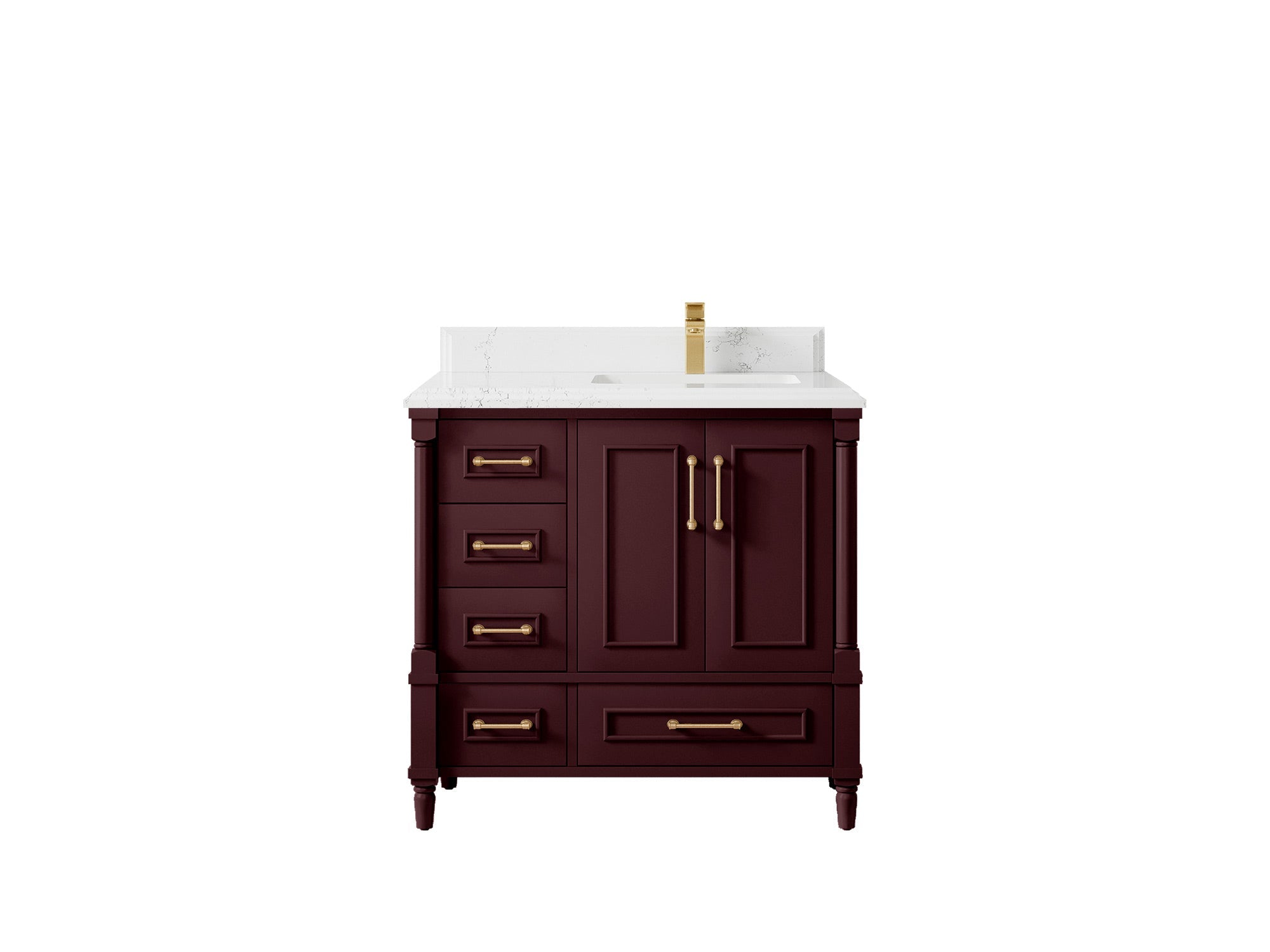 Aberdeen 36 in. W x 22 in. D Right Offset Sink Bathroom Vanity - Willow Bath and Vanity