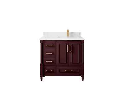 Aberdeen 36 in. W x 22 in. D Right Offset Sink Bathroom Vanity - Willow Bath and Vanity