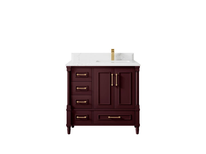 Aberdeen 36 in. W x 22 in. D Right Offset Sink Bathroom Vanity - photo 24