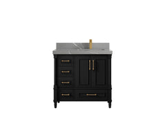 Aberdeen 36 in. W x 22 in. D Right Offset Sink Bathroom Vanity - photo 34