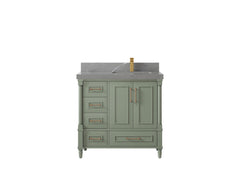 Aberdeen 36 in. W x 22 in. D Right Offset Sink Bathroom Vanity - photo 32