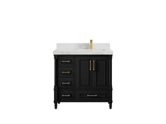 Aberdeen 36 in. W x 22 in. D Right Offset Sink Bathroom Vanity - photo 16
