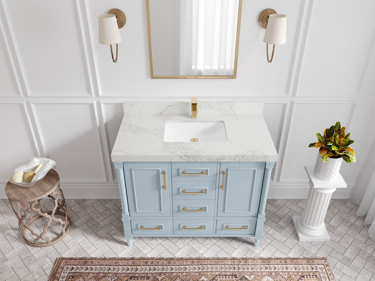 Aberdeen 42 in. W x 22 in. D Single Sink Bathroom Vanity - Willow Bath and Vanity