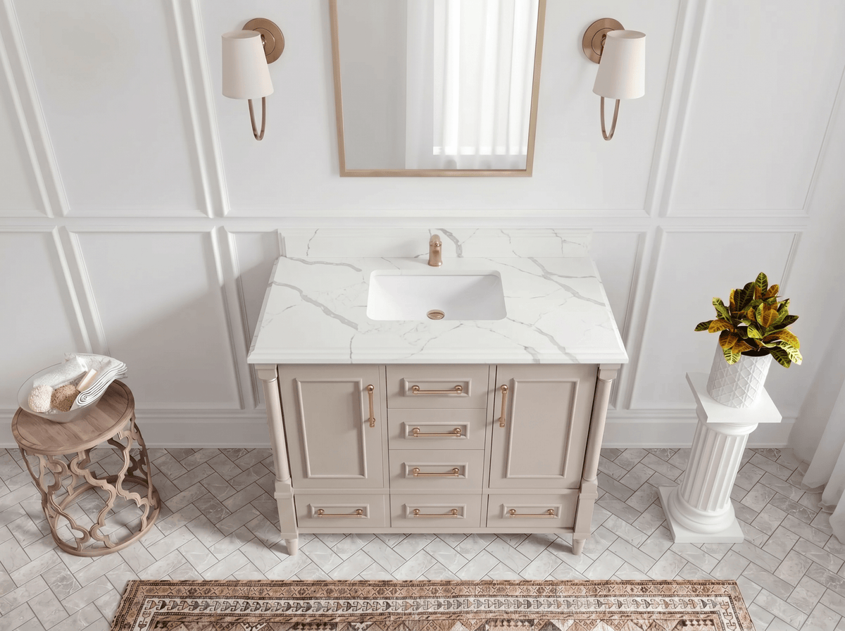 Aberdeen 42 in. W x 22 in. D Single Sink Bathroom Vanity - Willow Bath and Vanity