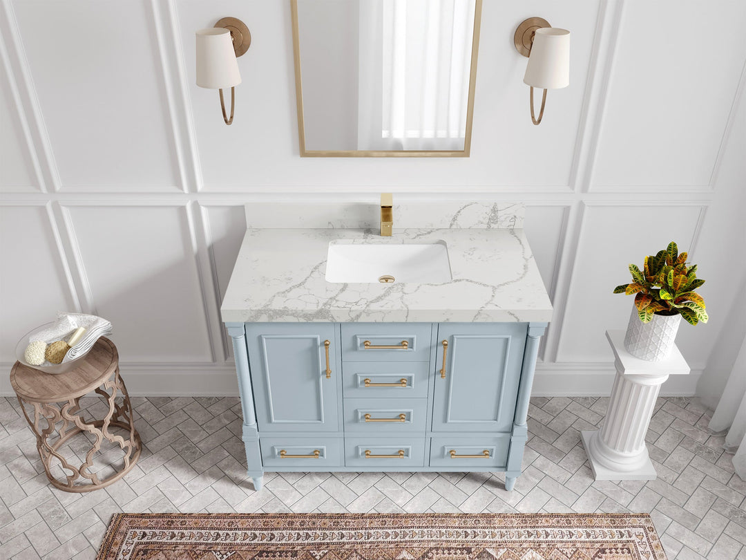 Aberdeen 42 in. W x 22 in. D Single Sink Bathroom Vanity | 
              
                Blue Heather
                
                  
             - ABD_BLU_CA_LZ_42 - photo №41