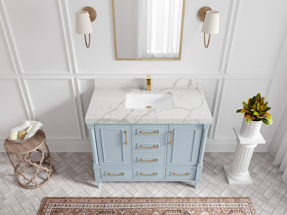 Aberdeen 42 in. W x 22 in. D Single Sink Bathroom Vanity - Willow Bath and Vanity