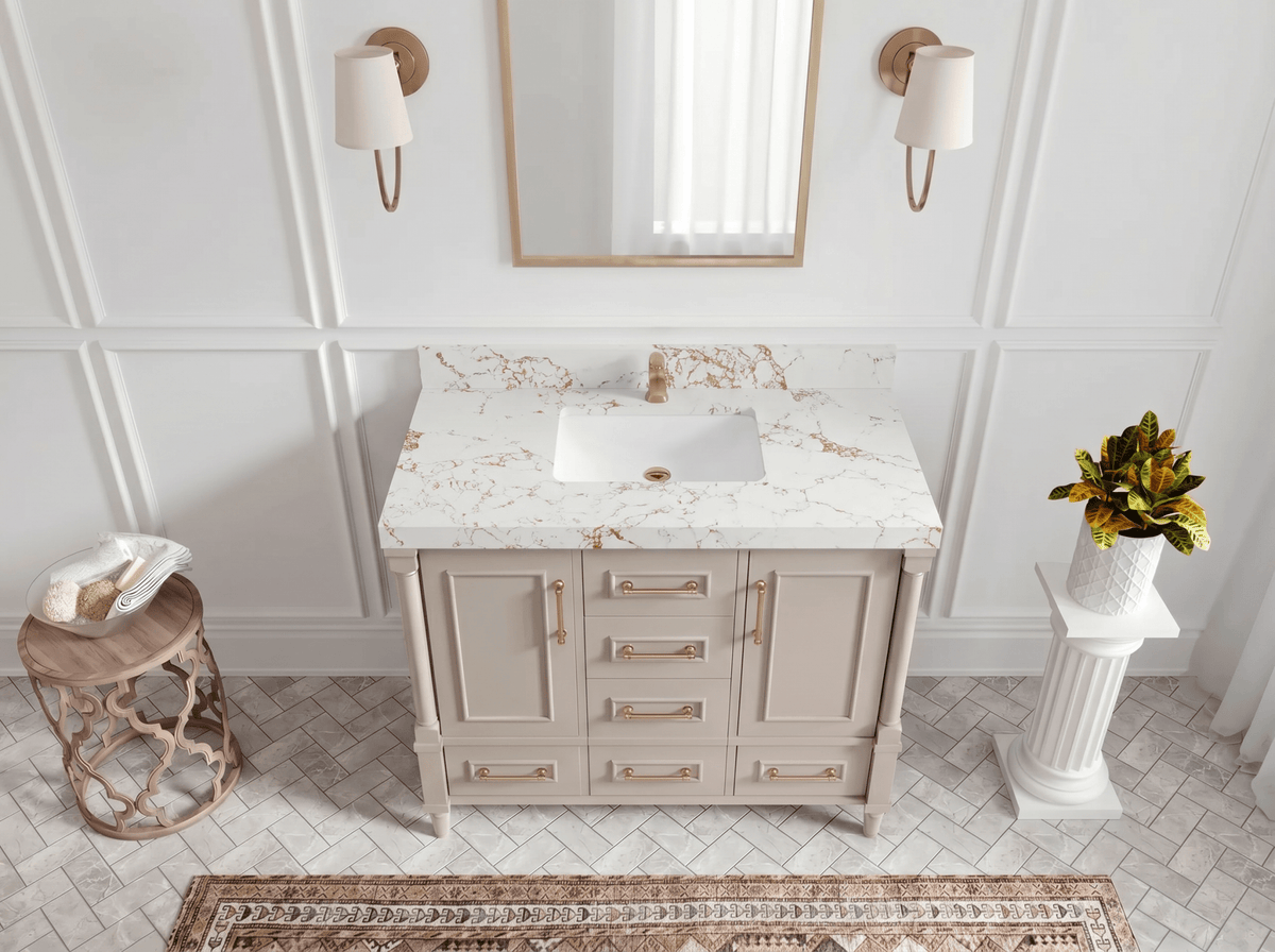 Aberdeen 42 in. W x 22 in. D Single Sink Bathroom Vanity - Willow Bath and Vanity