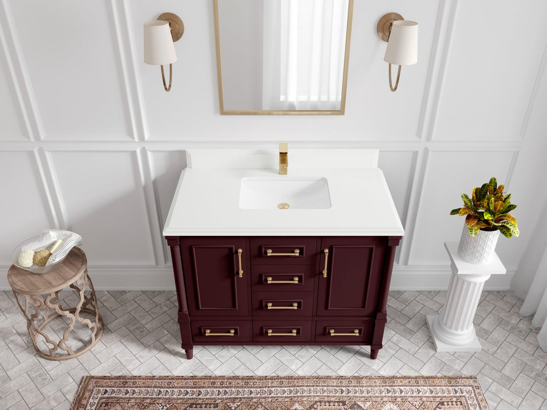 Aberdeen 42 in. W x 22 in. D Single Sink Bathroom Vanity - Willow Bath and Vanity