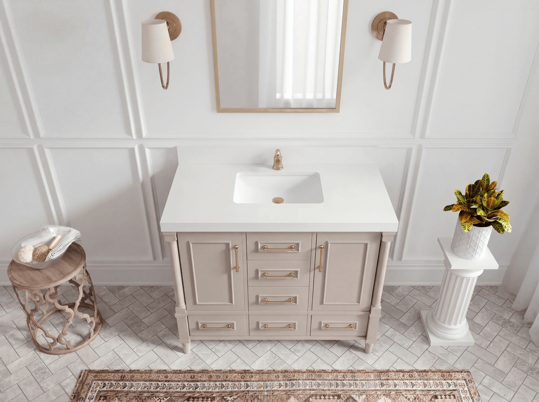 Aberdeen 42 in. W x 22 in. D Single Sink Bathroom Vanity | 
              
                Pink
                
                  
             - ABD_PNK_WHQZ_42 - photo №23