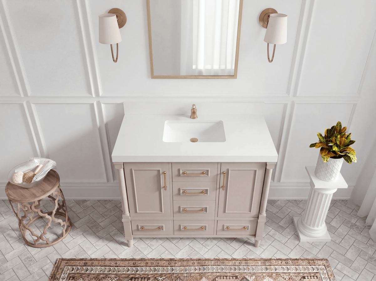 Aberdeen 42 in. W x 22 in. D Single Sink Bathroom Vanity - Willow Bath and Vanity