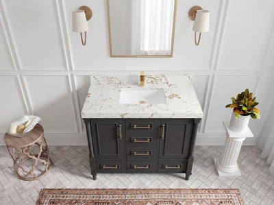 Aberdeen 42 in. W x 22 in. D Single Sink Bathroom Vanity - Willow Bath and Vanity