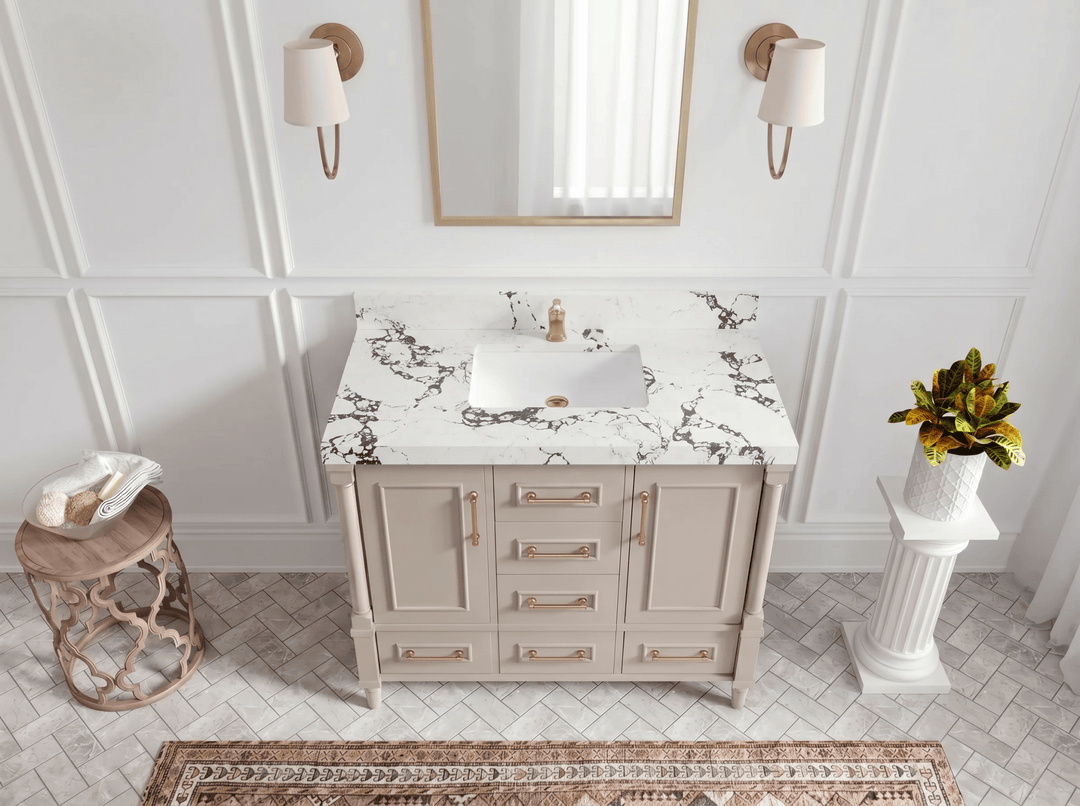 Aberdeen 42 in. W x 22 in. D Single Sink Bathroom Vanity | 
              
                Pink
                
                  
             - ABD_PNK_WHQZ_42 - photo №21