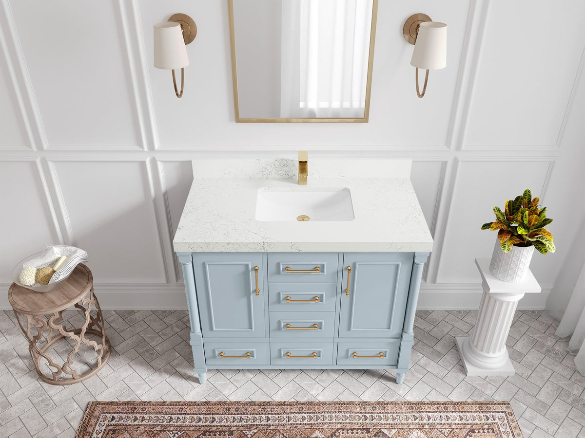 Aberdeen 42 in. W x 22 in. D Single Sink Bathroom Vanity - Willow Bath and Vanity