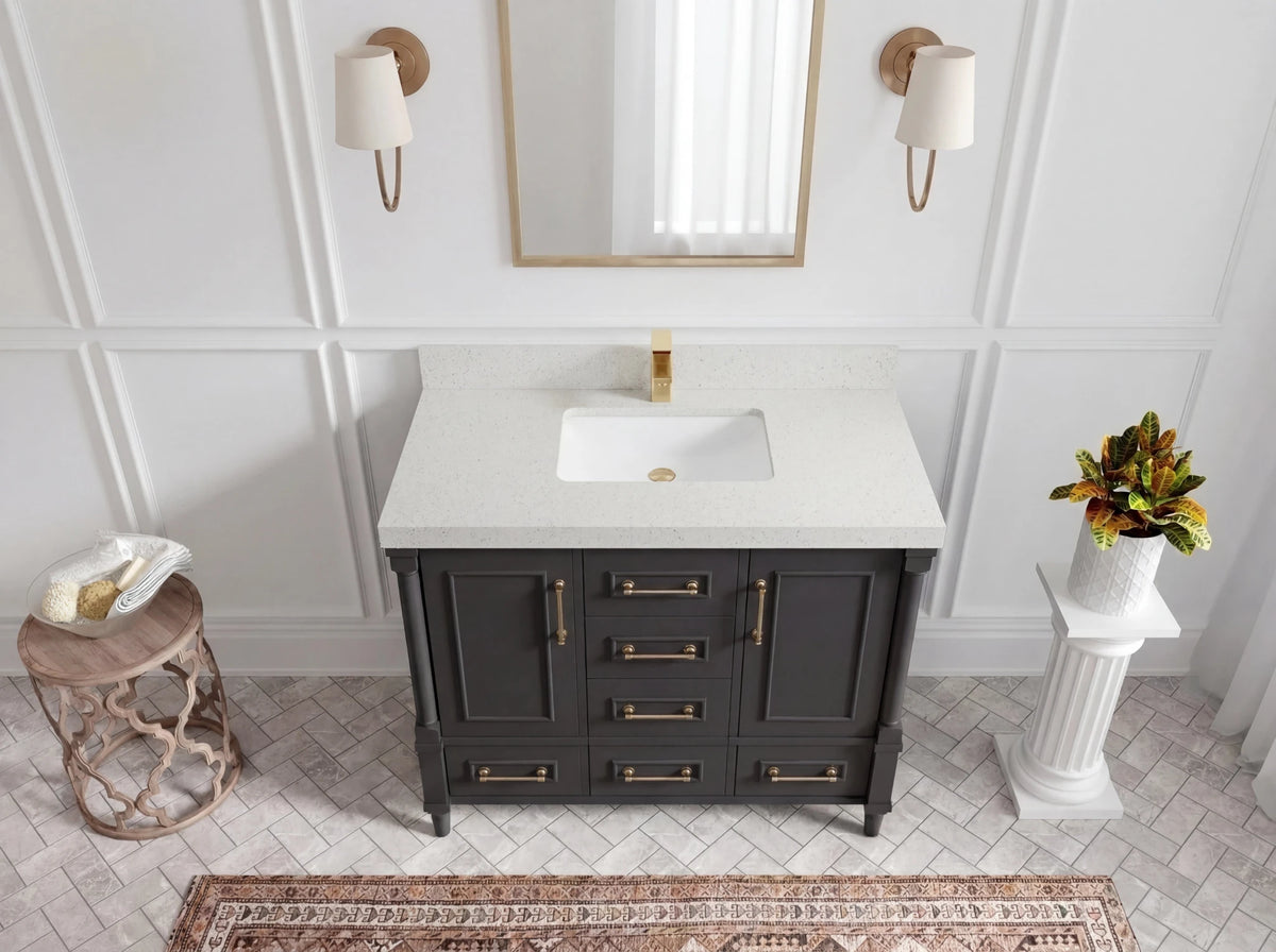 Aberdeen 42 in. W x 22 in. D Single Sink Bathroom Vanity - Willow Bath and Vanity