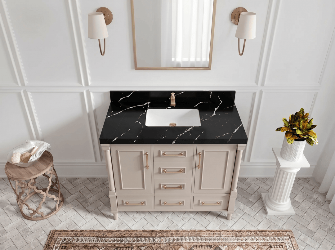 Aberdeen 42 in. W x 22 in. D Single Sink Bathroom Vanity | 
              
                Pink
                
                  
             - ABD_PNK_WHQZ_42 - photo №5