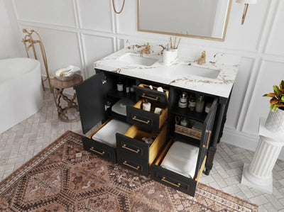 Aberdeen 48 in. W x 22 in. D Double Sink Bathroom Vanity - Willow Bath and Vanity