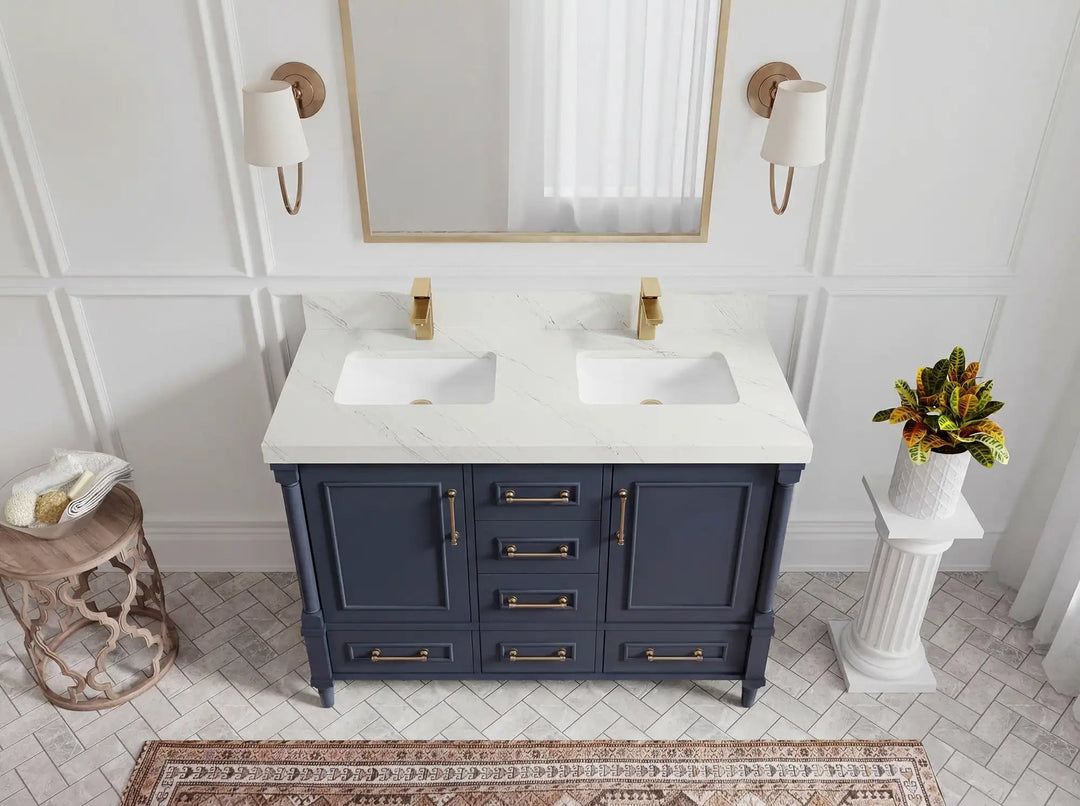 Aberdeen 48 in. W x 22 in. D Double Sink Bathroom Vanity | 
              
                Hale Navy Blue
                
                  
             - ABD_HLN_CA_LZ_48D - photo №16
