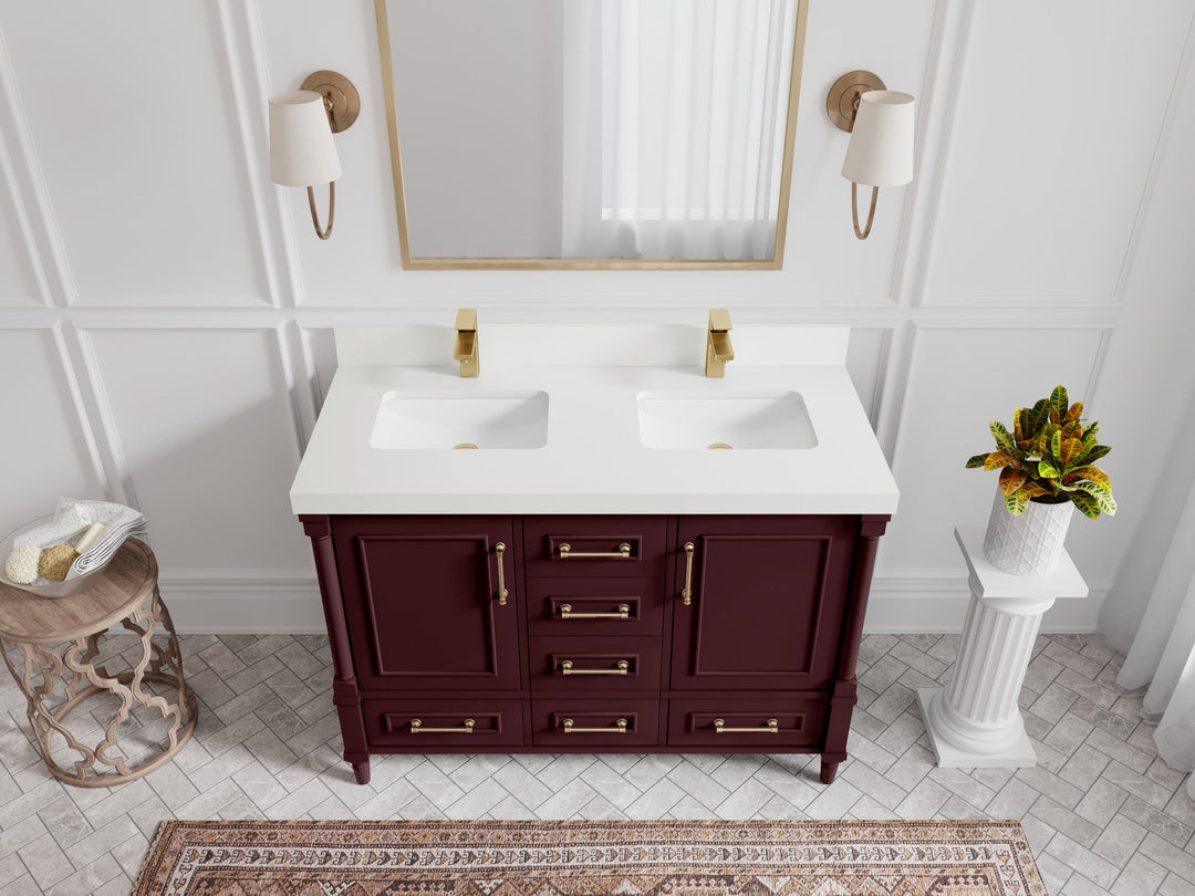 Aberdeen 48 in. W x 22 in. D Double Sink Bathroom Vanity - Willow Bath and Vanity