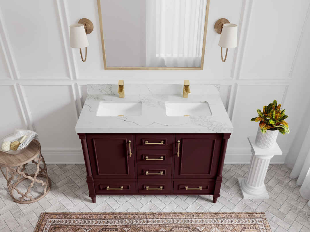 Aberdeen 48 in. W x 22 in. D Double Sink Bathroom Vanity - Willow Bath and Vanity
