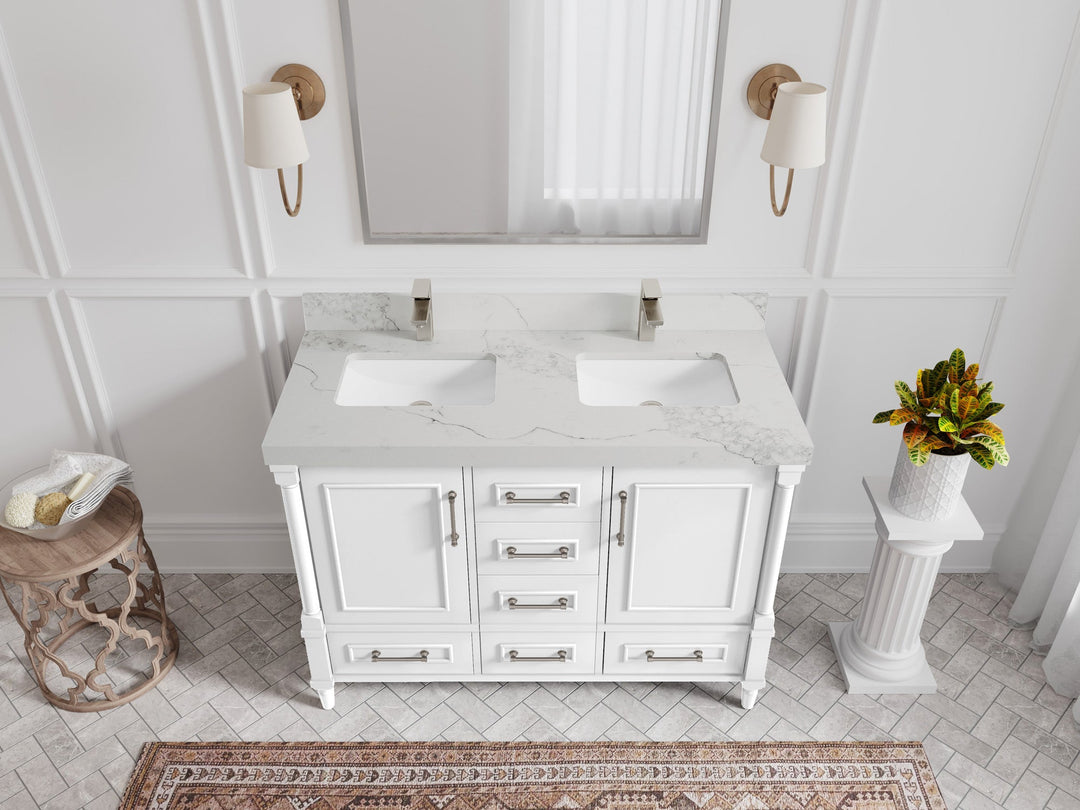 Aberdeen 48 in. W x 22 in. D Double Sink Bathroom Vanity | 
              
                White
                
                  
             - ABD_WH_CA_LZ_48D - photo №9